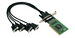 Daudz portu seriālā plate Moxa CP-104UL w/o Cable
